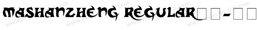 mashanzheng regular字体字体转换